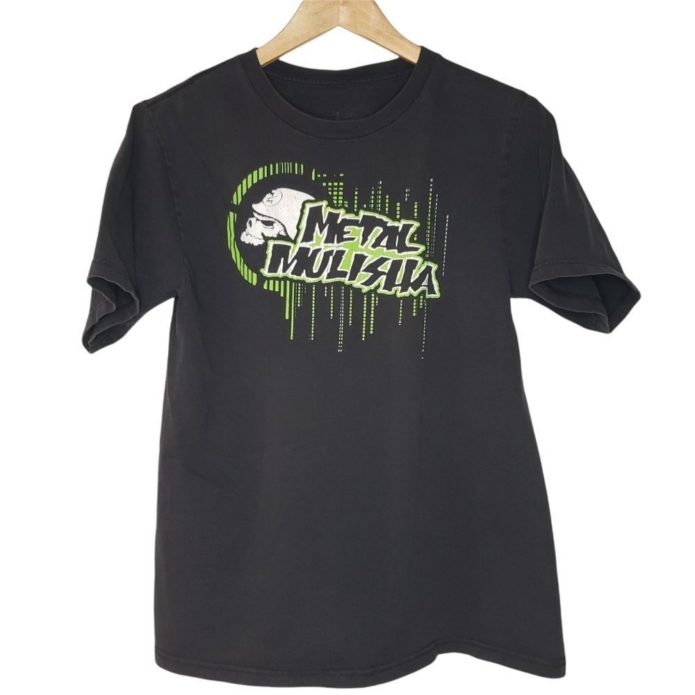 METAL Mulisha Black Neon Green Short Sleeve T-Shirt Medium